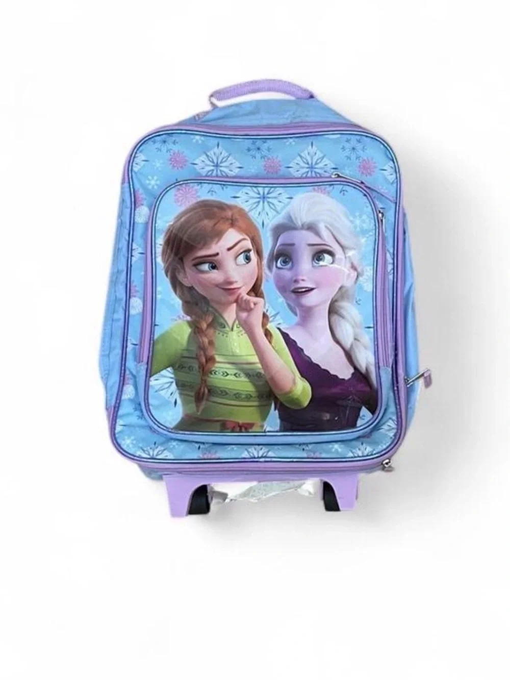 Purple & Light Blue Kids Rolling Backpack with Princess Design